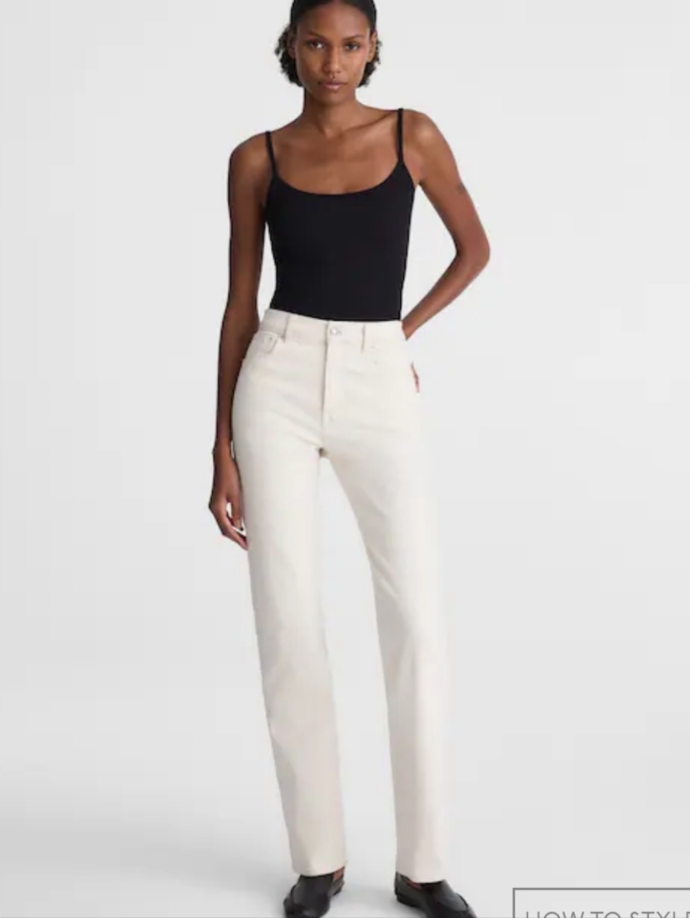 Madewell The Longline Straight Jean NY236 Size 30 Cream